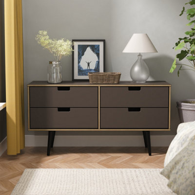 Welcome Furniture 4 Drawer Bed Box Storage Media Grey - Image 3