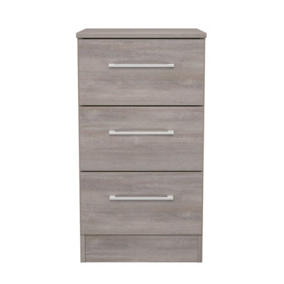 Crowndale Worcester Bedside Cabinet - Oak - Grey Oak - Image 5