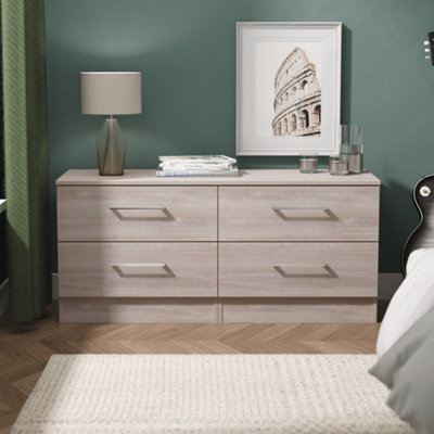 Welcome Furniture - Bed Box - 4 Drawer - Oak - Grey - Image 4