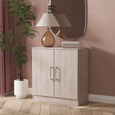 Welcome Furniture Oak 2 Door Cabinet - Grey - Image 3