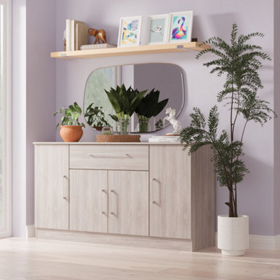 Ready Assembled U Unisex Light Grey Gloucester 4 Door 1 Drawer Wide Unit (Ready Assembled) In Size 2 - Image 3