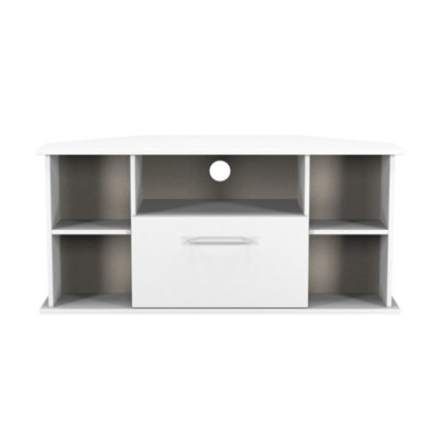Ready Assembled 2 U Unisex White Gloucester Corner Tv Unit (Ready Assembled) In | : Medium - Image 3