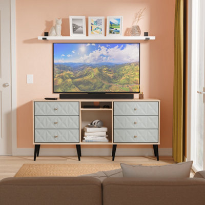 Ready Assembled U Unisex Duck Egg Blue Toledo 6 Drawer Sideboard (Ready Assembled) In Size 2 - Image 3