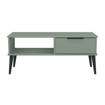 Fuji 1 Drawer Coffee Table In Reed Green (Ready Assembled) from B&Q
