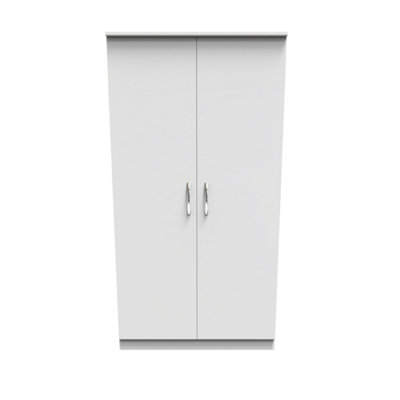  - Hampshire Wide Double Wardrobe In White Matt (Ready Assembled)