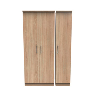Hampshire Triple Plain Wardrobe In Bardolino Oak (Ready Assembled) from B&Q
