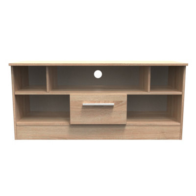 Trent 1 Drawer Open Tv Unit In Bardolino Oak (Ready Assembled) from B&Q