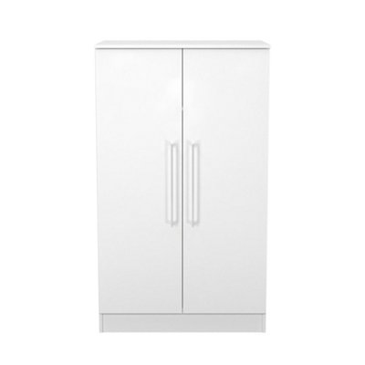 Gloucester Double Midi Wardrobe In White Gloss & White Matt (Ready Assembled) from B&Q