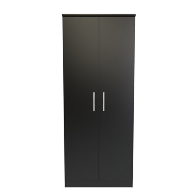 Trent Double Wardrobe In Black Matt (Ready Assembled) from B&Q