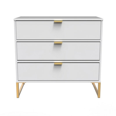 Tamworth 3 Drawer Chest Of Drawers In White Matt (Ready Assembled) from B&Q