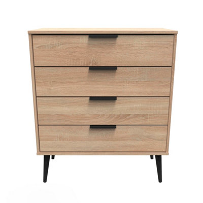 Fuji 4 Drawer Chest Of Drawers In Bardolino Oak (Ready Assembled) from B&Q