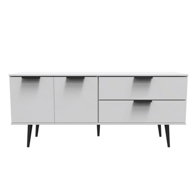 Fuji 2 Door 2 Drawer Sideboard In Grey Matt (Ready Assembled) from B&Q