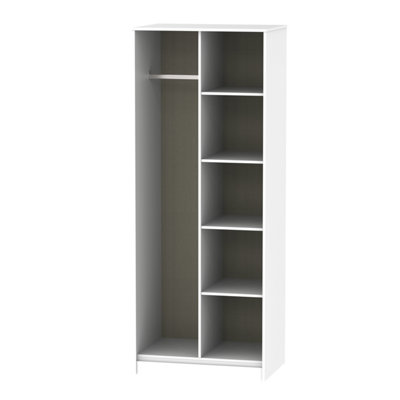 Fuji Tall Open Wardrobe In Kashmir Matt & White Matt (Ready Assembled) from B&Q