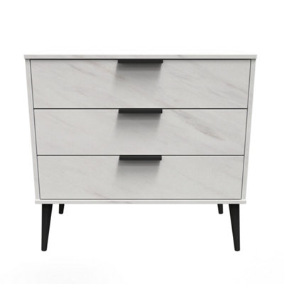 Fuji 3 Drawer Chest Of Drawers In Marble (Ready Assembled) from B&Q