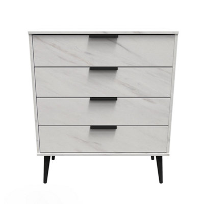 Fuji 4 Drawer Chest Of Drawers In Marble (Ready Assembled) from B&Q