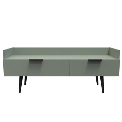 Fuji 2 Drawer Media Console Unit In Reed Green (Ready Assembled) from B&Q