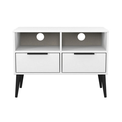 Fuji Small 2 Drawer Media Unit In White Matt (Ready Assembled) from B&Q