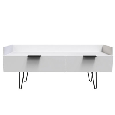 Osaka 2 Drawer Media Console Unit In Grey Matt (Ready Assembled) from B&Q