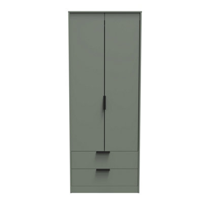 Osaka Tall 2 Drawer Wardrobe In Reed Green (Ready Assembled) from B&Q