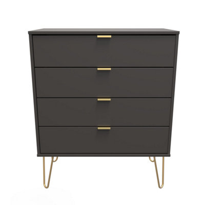 Honshu 4 Drawer Chest Of Drawers In Graphite (Ready Assembled) from B&Q
