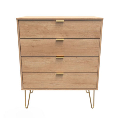 Honshu 4 Drawer Chest Of Drawers In Nebraska Oak (Ready Assembled) from B&Q