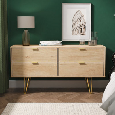 Honshu 4 Drawer Bed Box In Nebraska Oak (Ready Assembled) from B&Q