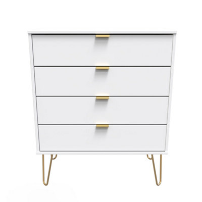 Honshu 4 Drawer Chest Of Drawers In White Matt (Ready Assembled) from B&Q