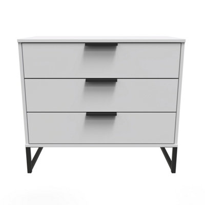 Beijing 3 Drawer Chest Of Drawers In Grey Matt (Ready Assembled) from B&Q