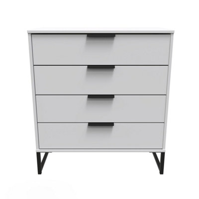 Beijing 4 Drawer Chest Of Drawers In Grey Matt (Ready Assembled) from B&Q
