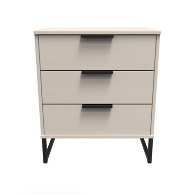 Beijing 3 Drawer Midi Chest Of Drawers In Kashmir Ash (Ready Assembled) from B&Q