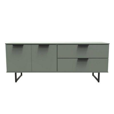 Beijing 2 Door 2 Drawer Sideboard In Reed Green (Ready Assembled) from B&Q