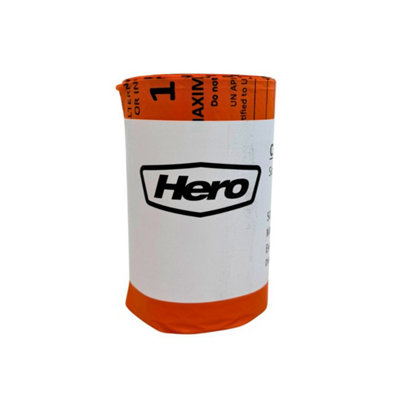Hero Small 20L Orange Clinical Waste Bag Flat Top Single Layer 50 Bags Per Role Cw001 from B&Q