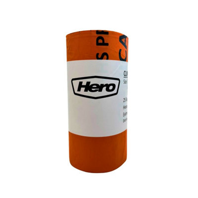 Hero Large 80L Orange Clinical Waste Bag Heavy Duty Flat Top Single Layer 25 Bags Per Role Cw003 from B&Q