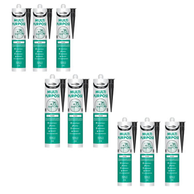 Bond It Multi-Mate High Modulus Silicone Sealant 9X Black285MlMultipurposeMould-ResistantWaterproofInterior & Exterior from B&Q