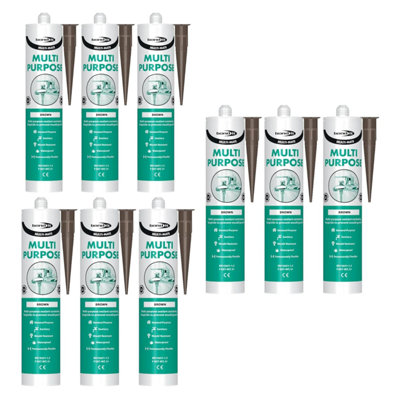 Bond It Multi-Mate High Modulus Silicone Sealant 9X Brown285MlMultipurposeMould-ResistantWaterproofInterior & Exterior from B&Q