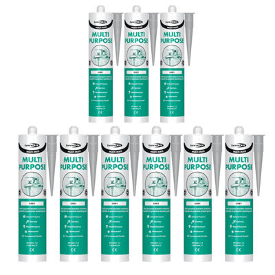 Bond It Multi-Mate High Modulus Silicone Sealant 9X Grey285MlMultipurposeMould-ResistantWaterproofInterior & Exterior from B&Q