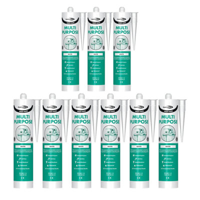 Bond It Multi-Mate High Modulus Silicone Sealant9X White285MlMultipurpose Silicone Sealant For HomeKitchensBathroom from B&Q