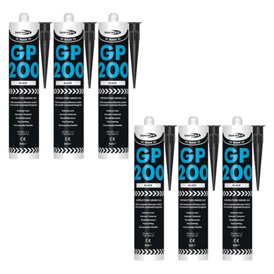 Bond It Gp200 General-Purpose Silicone Sealant6X Black275MlPremium Silicone Fast-SettingMould-ResistantFlexible from B&Q