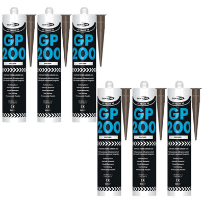 Bond It Gp200 General-Purpose Silicone Sealant6X Brown275MlPremium Silicone Fast-SettingMould-ResistantFlexible from B&Q