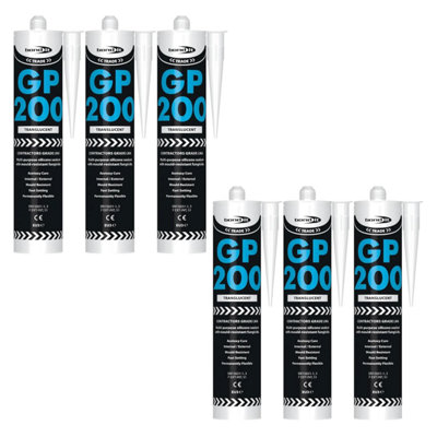 Bond It Gp200 General-Purpose Silicone Sealant6X Translucent 275MlPremium Silicone Fast-SettingMould-ResistantFlexible from B&Q
