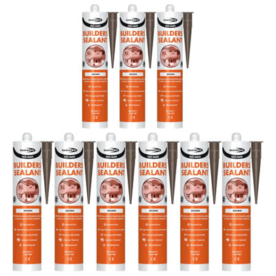Bond It Ulti-Mate Neutral Cure Builders Silicone9X Brown285MlLow Modulus Silicone Sealant For JointsDoorsWindows from B&Q