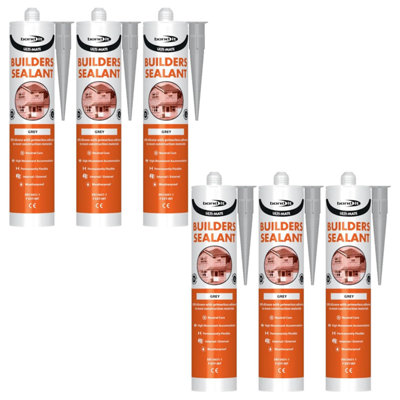 Bond It Ulti-Mate Neutral Cure Builders Silicone6X Grey285MlLow Modulus Silicone Sealant For JointsDoorsWindows from B&Q