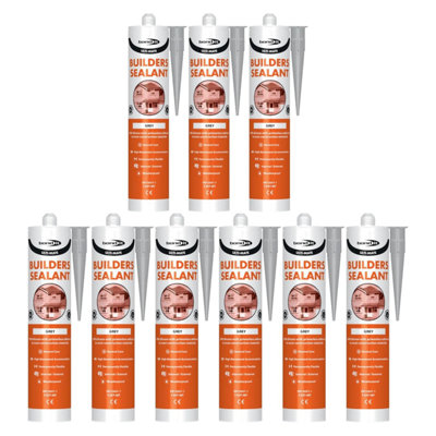 Bond It Ulti-Mate Neutral Cure Builders Silicone9X Grey285MlLow Modulus Silicone Sealant For JointsDoorsWindows from B&Q