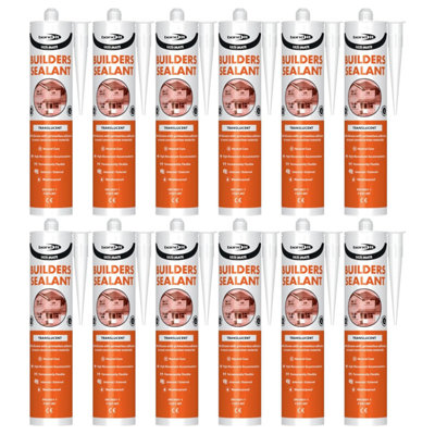 Bond It Ulti-Mate Neutral Cure Builders Silicone12X Translucent 285MlLow Modulus Silicone Sealant For JointsDoorWindow from B&Q