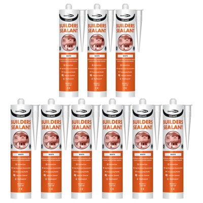 Bond It Ulti-Mate Neutral Cure Builders Silicone9X White285MlLow Modulus Silicone Sealant For JointsDoorsWindows from B&Q