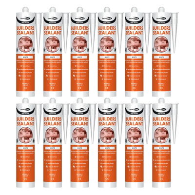 Bond It Ulti-Mate Neutral Cure Builders Silicone12X White285MlLow Modulus Silicone Sealant For JointsDoorsWindows from B&Q