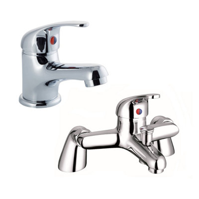 Balterley Standard Mono Basin Mixer Tap And Bath Shower Mixer Tap With Kit SetChrome from B&Q