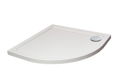 White Quadrant Stone Resin Shower Tray With Corner Waste Position900 X 900mmBalterley from B&Q