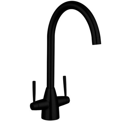 Balterley Dual Handle Kitchen Mixer Tap - Black - Black - Image 3