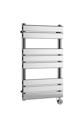 Balterley Electric Square Flat Heated Towel Rail With 8 Bars840mm X 500mmChrome from B&Q